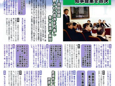 小野みねお現議会報告　2011年新春特別号